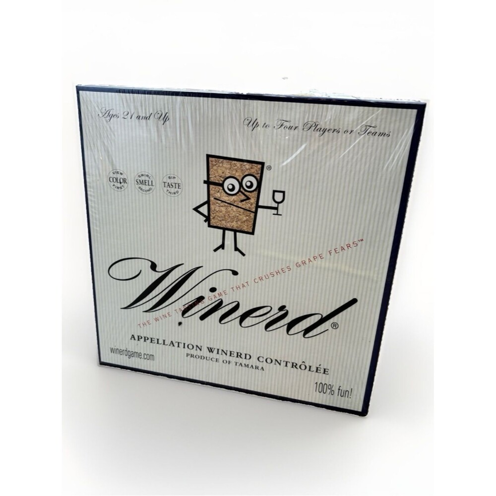 Winerd Board Game New Sealed Vintage 2002 Wine Tasting Trivia Party Game